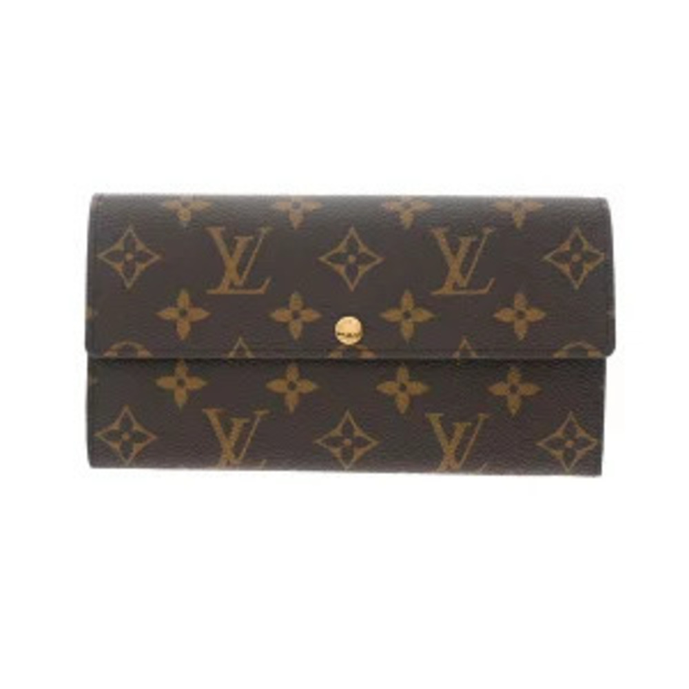 Louis Vuitton Monogram Portefeuille Sarah Brown Canvas Long Wallet